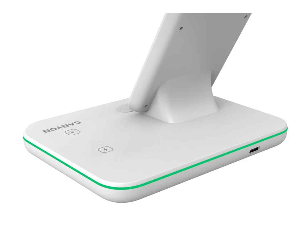 Беспроводное зарядное устройство для гаджетов 3-в-1 с технологией QI Canyon WS-303 (CNS-WCS303W), 15W Беспроводное зарядное устройство для гаджетов 3-в-1 с технологией QI Canyon WS-303 (CNS-WCS303W), 15W