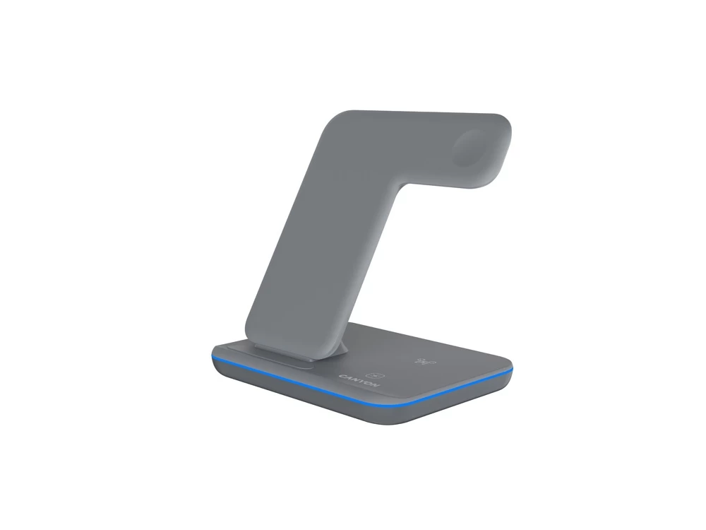 Беспроводное зарядное устройство для гаджетов 3-в-1 с технологией QI Canyon WS-303 (CNS-WCS303DG), 15W Беспроводное зарядное устройство для гаджетов 3-в-1 с технологией QI Canyon WS-303 (CNS-WCS303DG), 15W