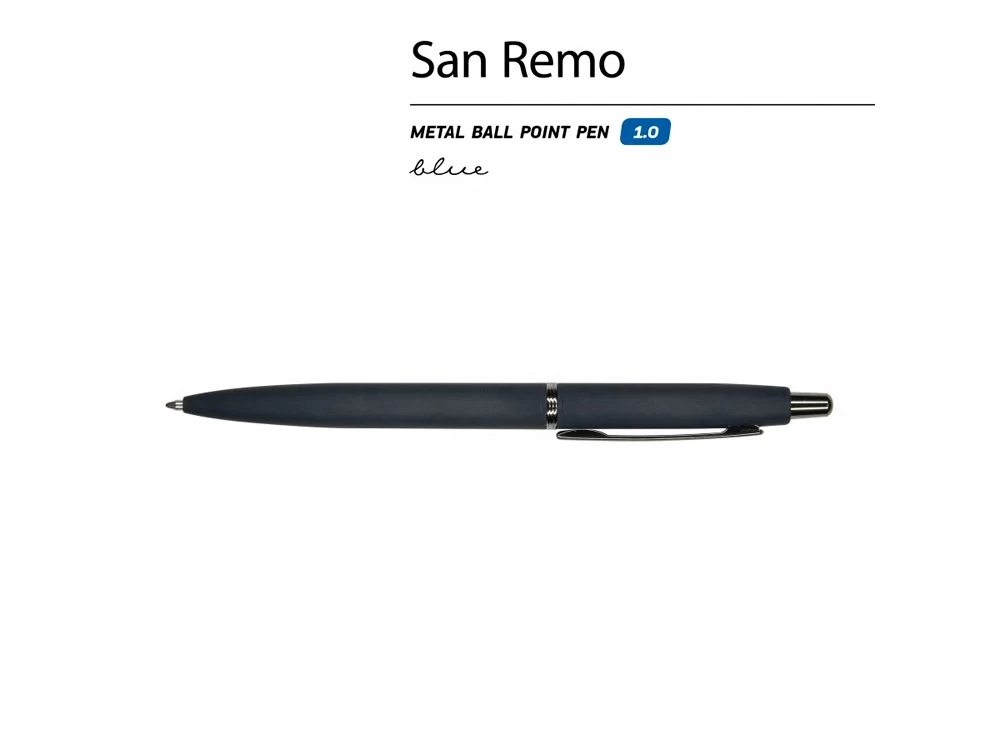 Ручка металлическая шариковая San Remo, 1,0мм Ручка металлическая шариковая San Remo, 1,0мм