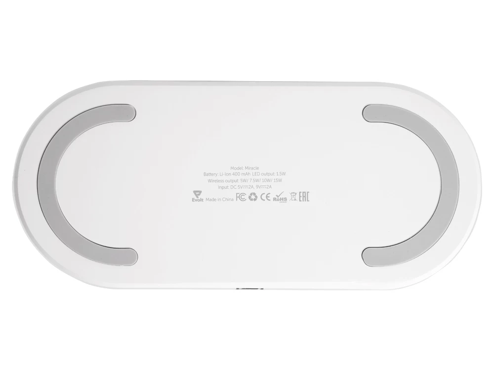 Ночник с беспроводной зарядкой и RGB подсветкой Miracle, 15 Вт Ночник с беспроводной зарядкой и RGB подсветкой Miracle, 15 Вт