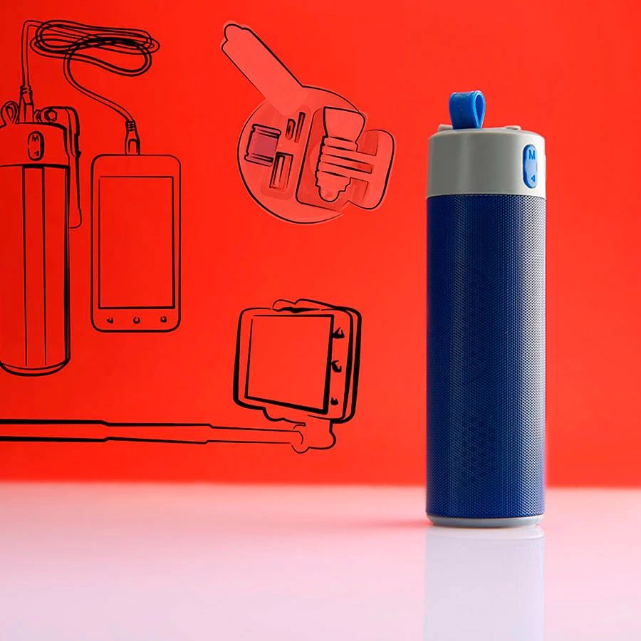 Bluetooth колонка с зарядным устройством(2000mAh) и моноподом "Turbo Tube" Bluetooth колонка с зарядным устройством(2000mAh) и моноподом "Turbo Tube"