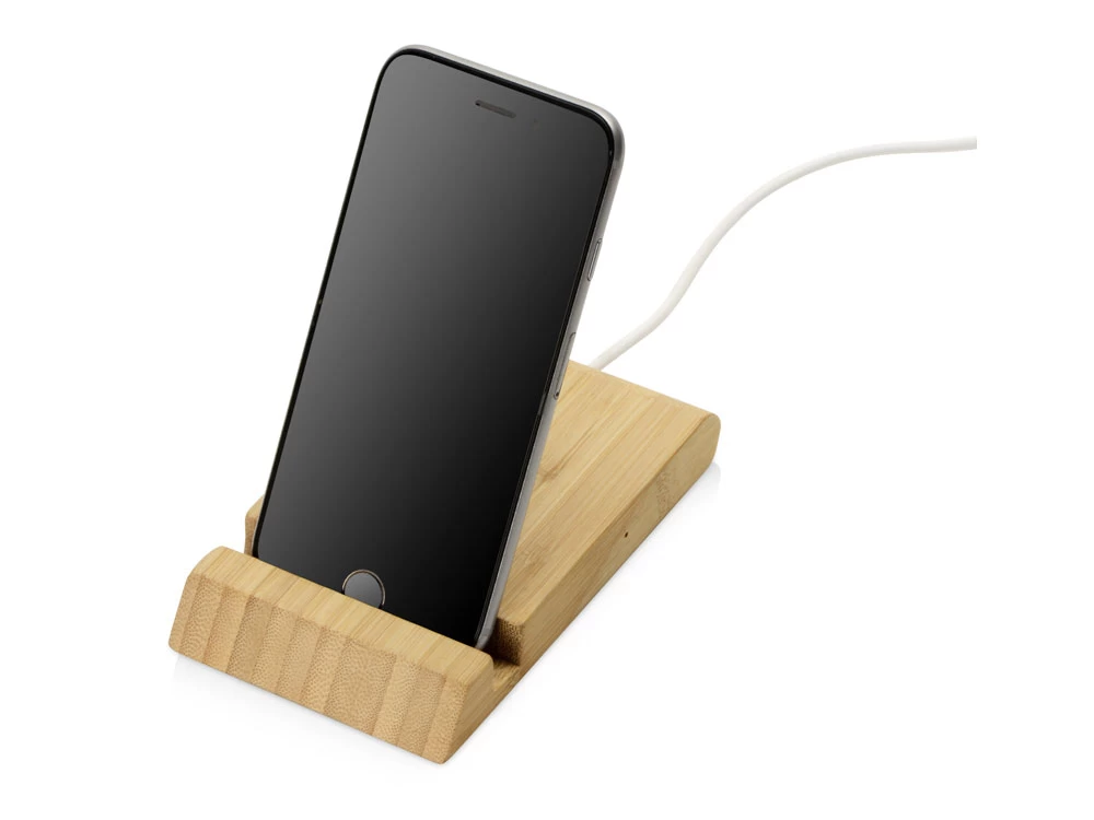 Беспроводное зарядное устройство из бамбука Jetty 10 Вт Беспроводное зарядное устройство из бамбука Jetty 10 Вт