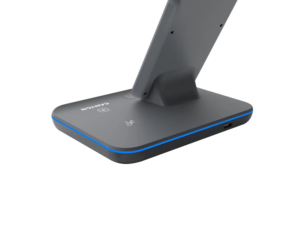 Беспроводное зарядное устройство для гаджетов 3-в-1 с технологией QI Canyon WS-303 (CNS-WCS303DG), 15W Беспроводное зарядное устройство для гаджетов 3-в-1 с технологией QI Canyon WS-303 (CNS-WCS303DG), 15W