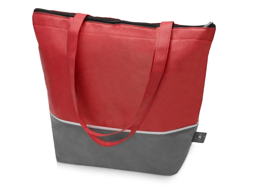 Сумка-холодильник Reviver с длинными ручками из нетканого переработанного материала RPET Сумка-холодильник Reviver с длинными ручками из нетканого переработанного материала RPET