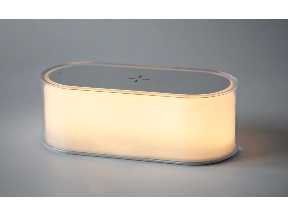 Ночник с беспроводной зарядкой и RGB подсветкой Miracle, 15 Вт Ночник с беспроводной зарядкой и RGB подсветкой Miracle, 15 Вт