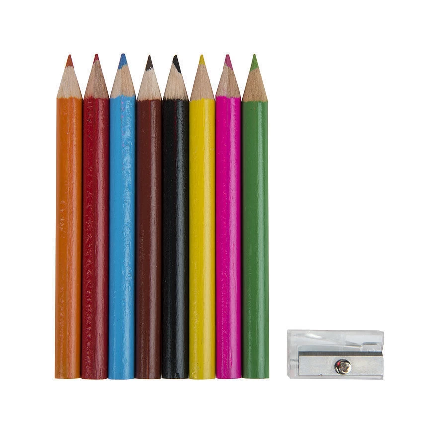 Набор цветных карандашей (8шт) с точилкой MIGAL в чехле (08)