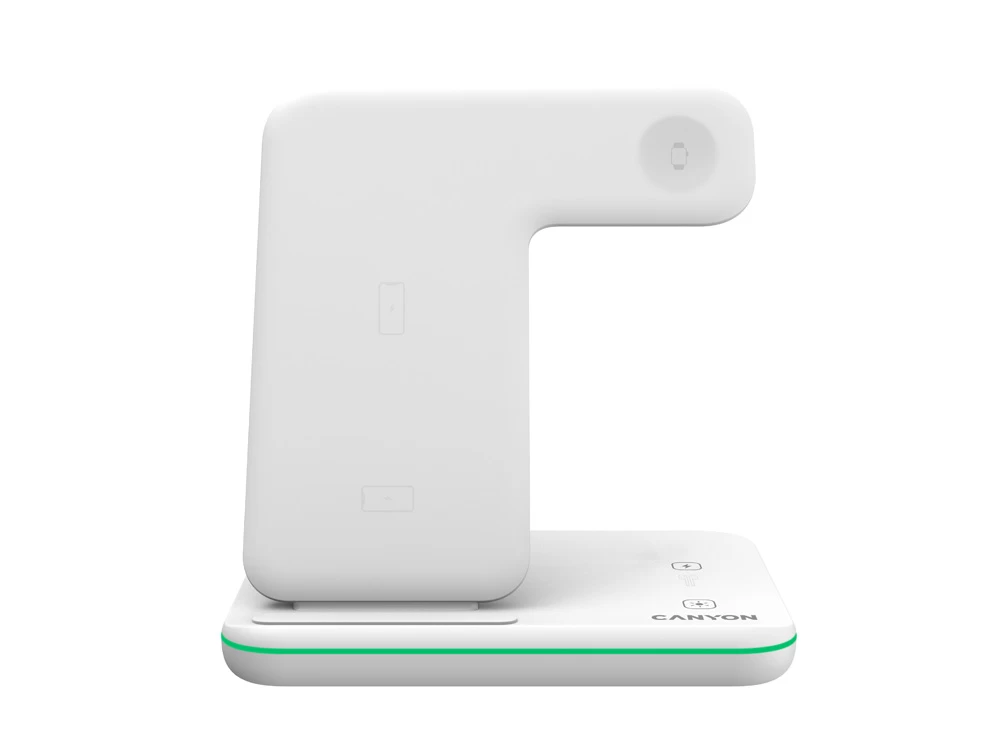 Беспроводное зарядное устройство для гаджетов 3-в-1 с технологией QI Canyon WS-303 (CNS-WCS303W), 15W Беспроводное зарядное устройство для гаджетов 3-в-1 с технологией QI Canyon WS-303 (CNS-WCS303W), 15W