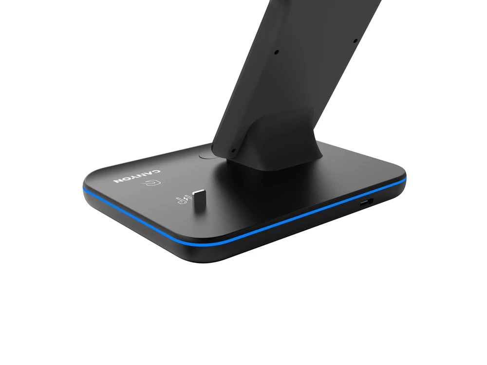 Беспроводное зарядное устройство для гаджетов 3-в-1 с технологией QI Canyon WS-302 (CNS-WCS302B) Беспроводное зарядное устройство для гаджетов 3-в-1 с технологией QI Canyon WS-302 (CNS-WCS302B)