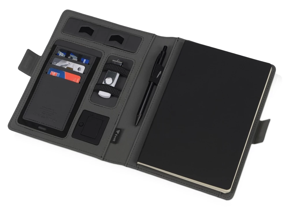 Органайзер с беспроводной зарядкой 5000 mAh «Powernote» Органайзер с беспроводной зарядкой 5000 mAh «Powernote»