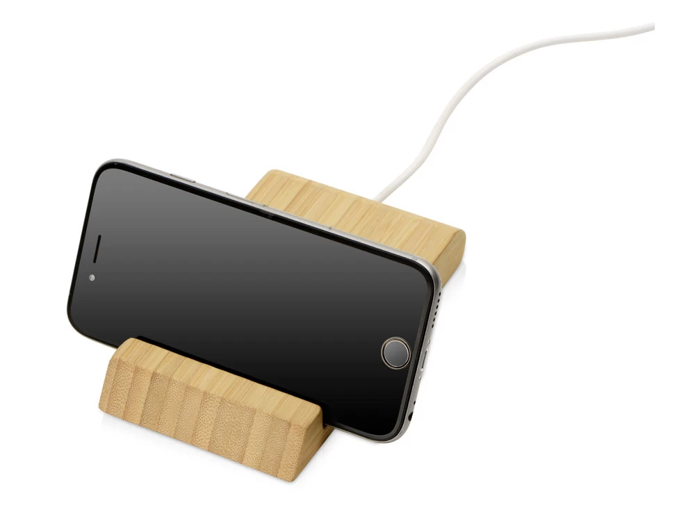 Беспроводное зарядное устройство из бамбука Jetty 10 Вт Беспроводное зарядное устройство из бамбука Jetty 10 Вт