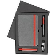 Набор FANCY:универсальное зарядное устройство(2200мAh), блокнот и ручка в подарочной коробке (08)