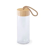 Бутылка для воды BURDIS, 420 мл, бамбук, стекло