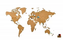 Деревянная карта мира World Map Wall Decoration Large
