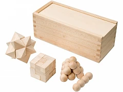 Набор головоломок: 3 деревянные головоломки
