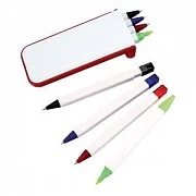 Набор "Help": две цветных шариковых ручки,карандаш и маркер (08)